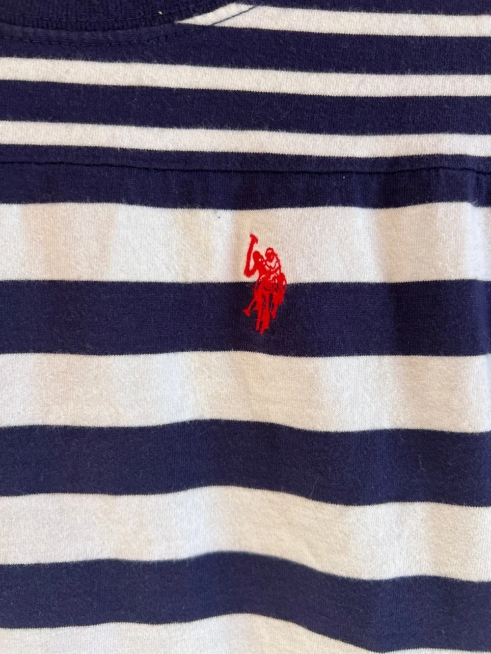 U.S. Polo Assn. Navy & White Striped Short Sleeve Dress with Red Logo - Picture 2 of 6
